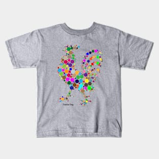 Rooster Color Polka Dot Kids T-Shirt